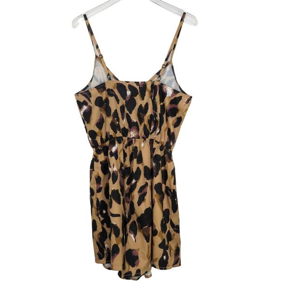 Shein Leopard Print Romper Spaghetti Strap Short Romper XS - Picture 2 of 6